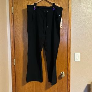 Danskin essentials drawcord pants. Color rich black. Size 2X.  NWT